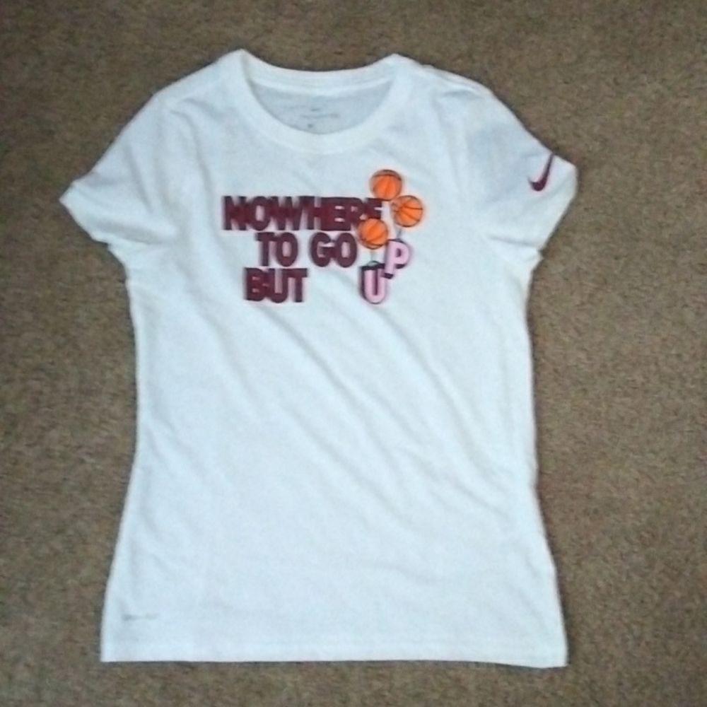 White Nike Basketball Tee